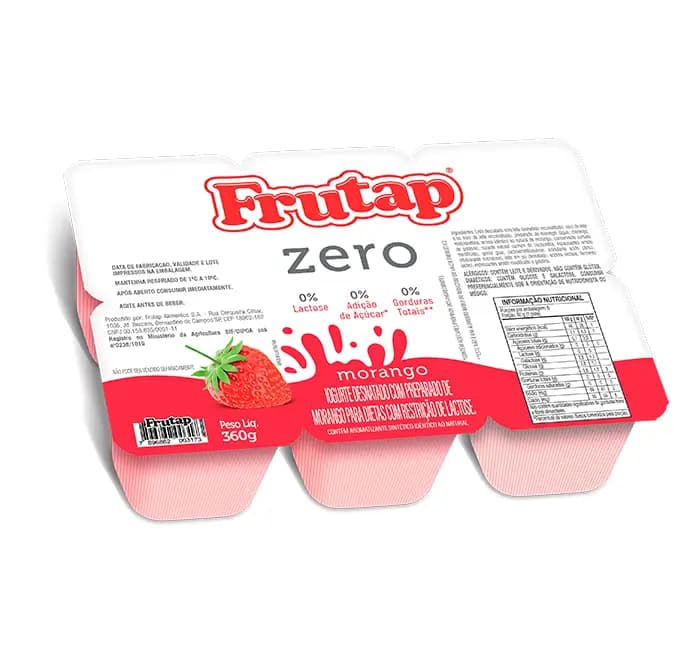 IOGURTE FRUTAP ZERO MORANGO 360G