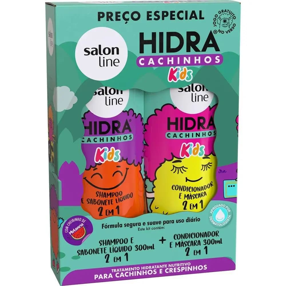 KIT SH +  COND SALON LINE 600ML HIDRA  CACHINHOS KIDS