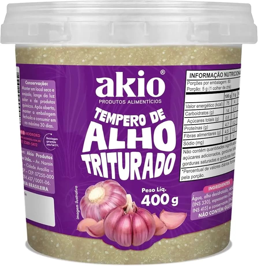 TEMPERO ALHO TRITURADO AKIO 400G