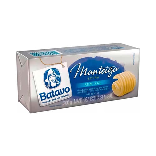 MANTEIGA BATAVO TB EXTRA S/SAL 200G