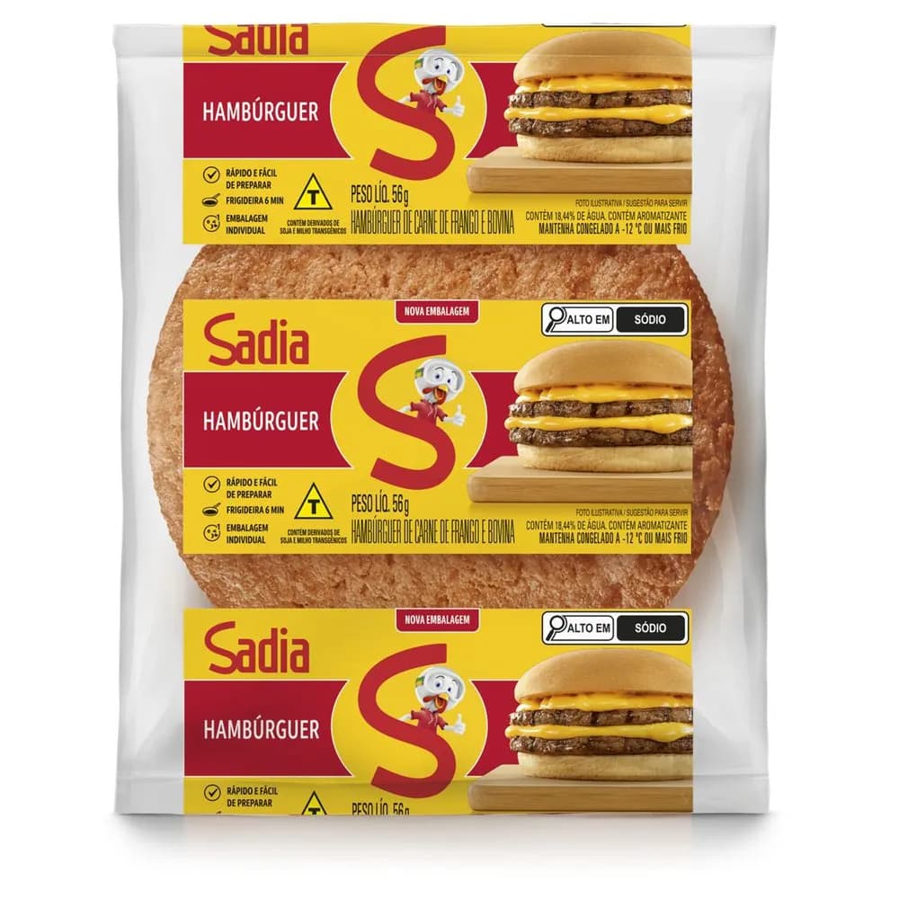 HAMBURGER SADIA 56G