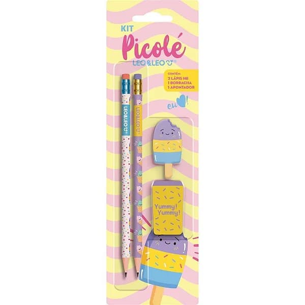 KIT ESCOLAR PICOLE HB C/04 PECAS BLISTER