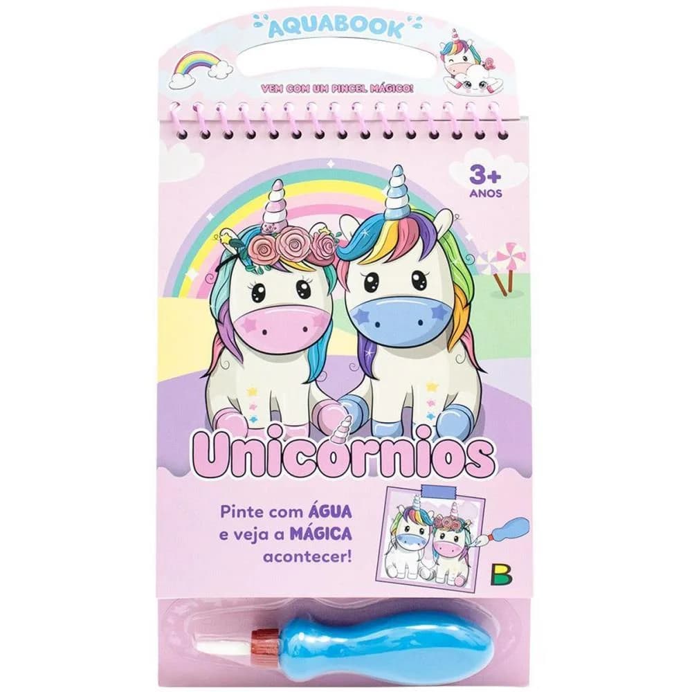 LIVRO AQUABOOK UNICORNIO 27,6X13,6CM