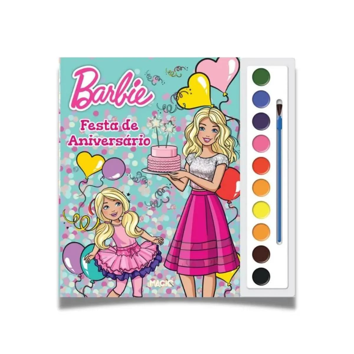 LIVRO AQUARELA BARBIE 28X27CM