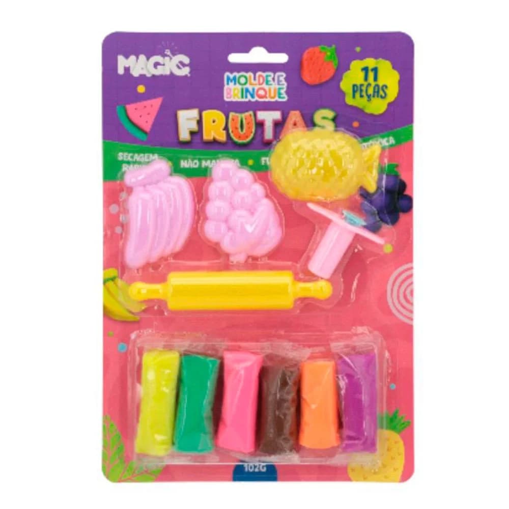 MASSA MODELAR CRIATIVA FRUTAS 11PCS