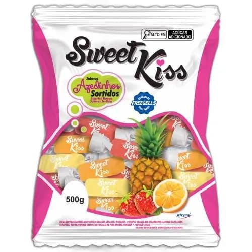BALA DURA SWEET KISS 500GR RICLAN SORTIDO