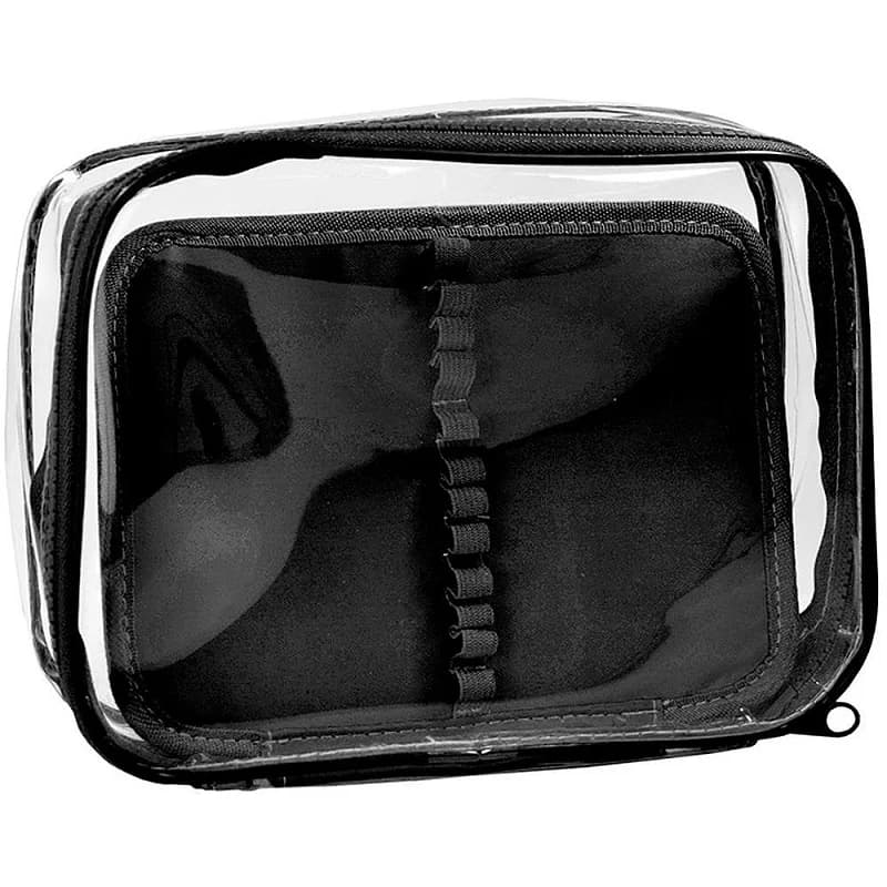 ESTOJO BOX PVC PRETO CRISTAL G C/DIVIS