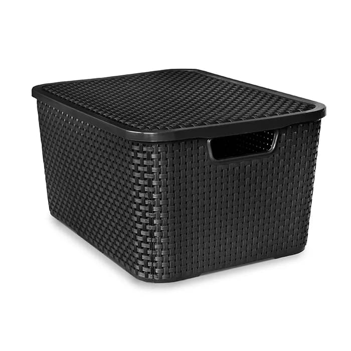 CAIXA RATTAN 40L PRETO