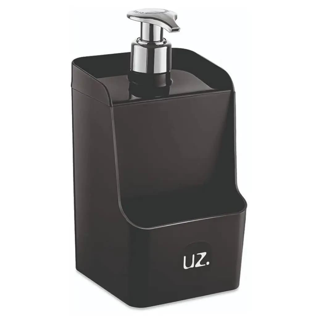 DISPENSER UZ SLIM 500ML PRETO  9 X 18 CM