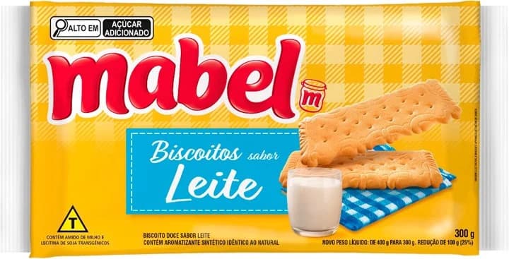 BISC MABEL 300G LEITE