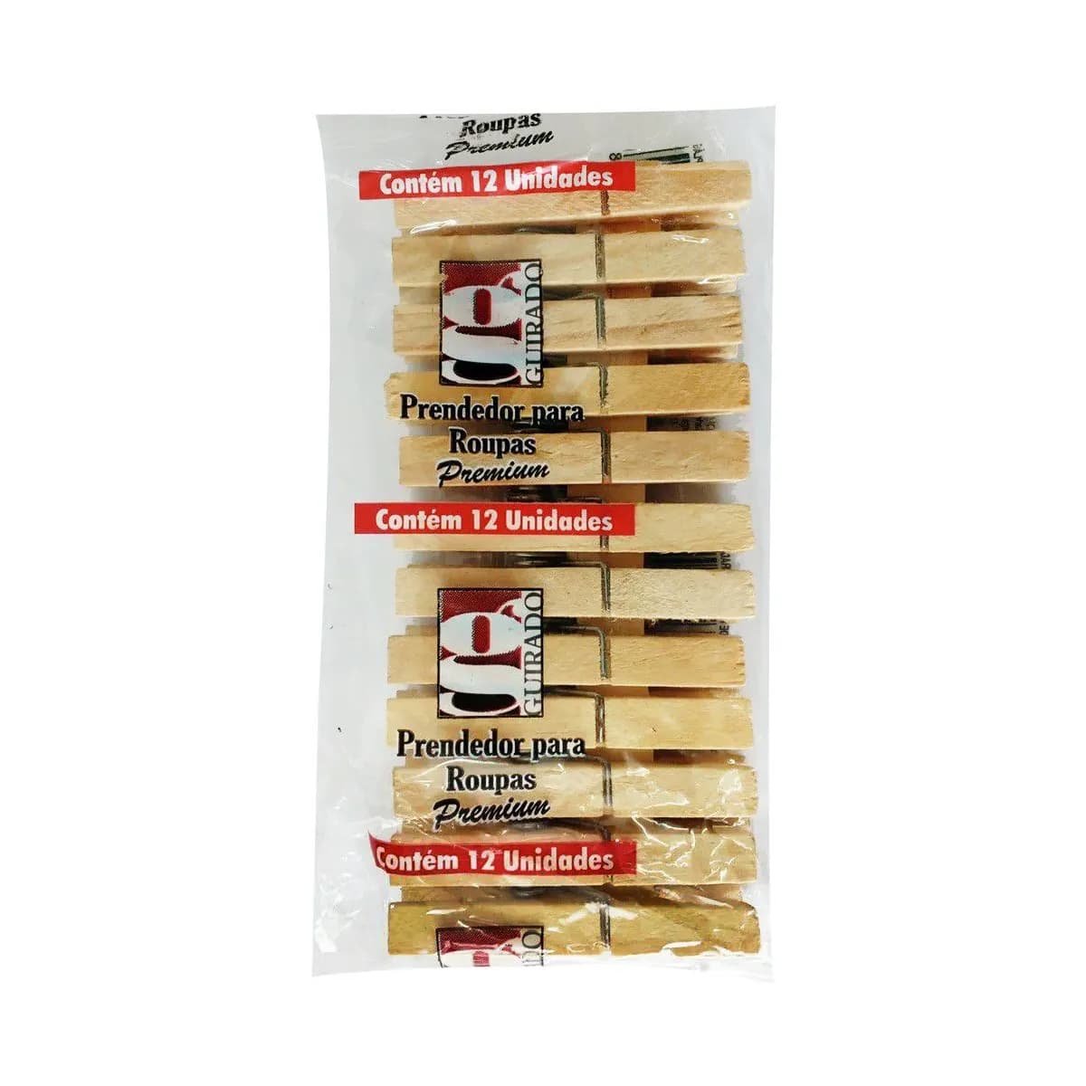PRENDEDOR ROUPA MADEIRA GUIRADO 12UN