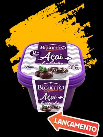 SORVETE BEGUETTO AMOR DE BOMBOM ACAI MAIS LEITINHO