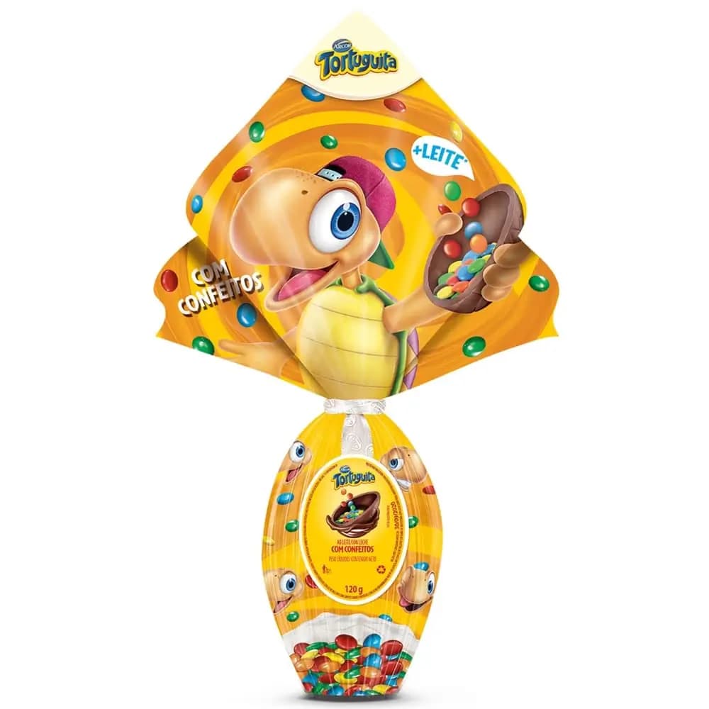 OVO PASCOA TORTUGUITA CONFEITO 120GR