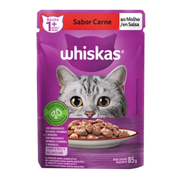 RACAO GATO WHISKAS 85G CARNE