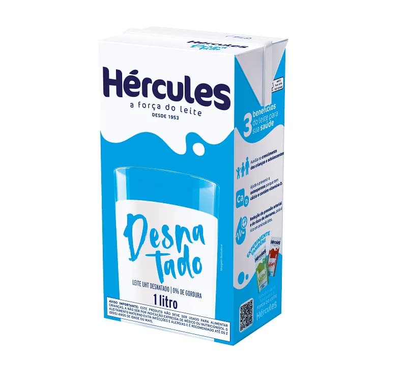 LEITE HERCULES DESNATADO 1L
