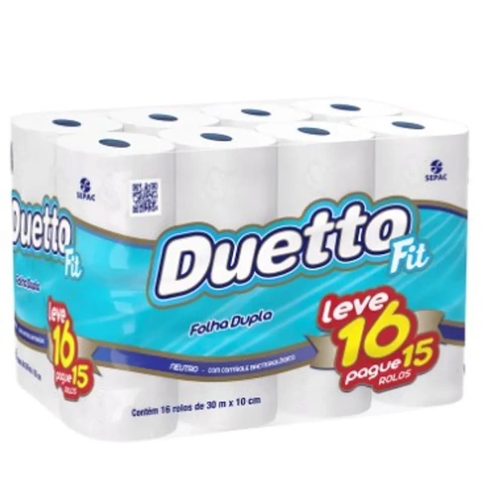 PAPEL HIG DUETTO FIT NEUTRO FD 16X30M