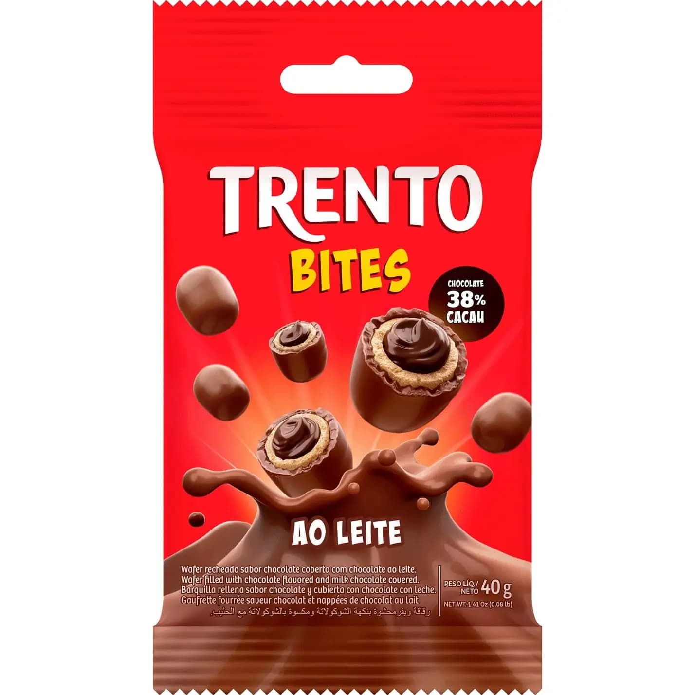 MINI TRENTO BITES 40G AO LEITE