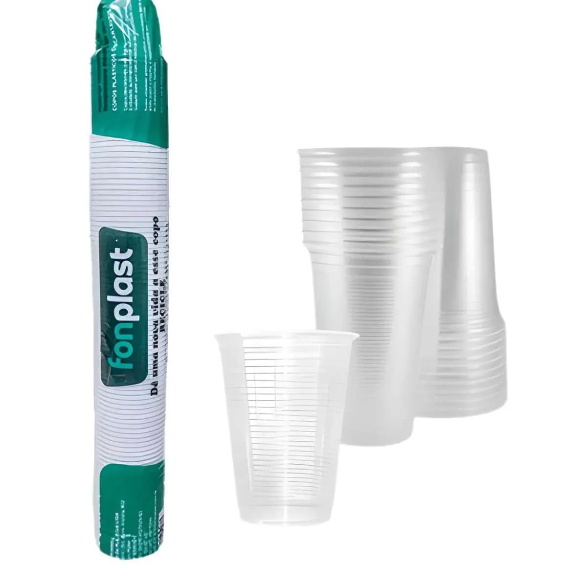 COPO DESC TRANSP FONPLAST 180ML 100UN