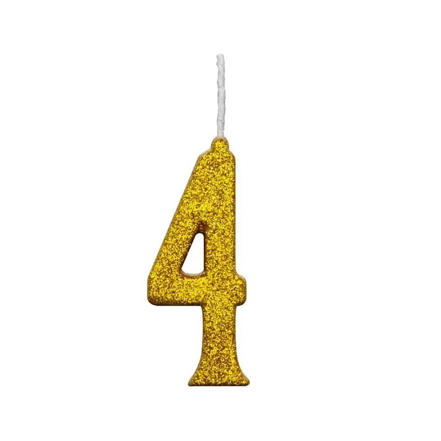 VELA SUPER GLITTER DOURADA N 4