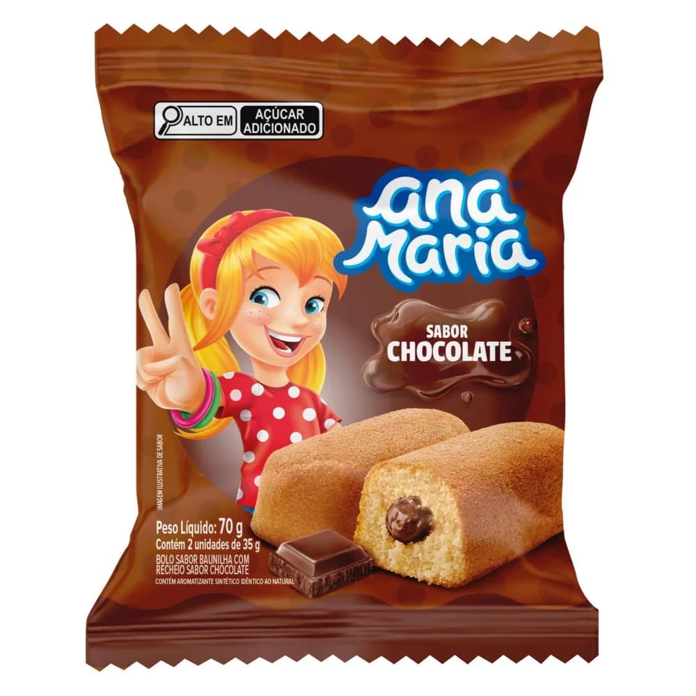 BOLINHO ANA MARIA 70G TRADICIONAL CHOCOLATE