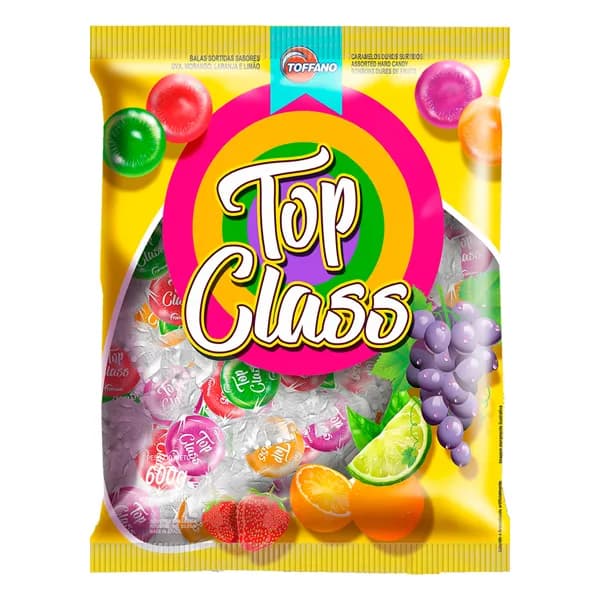 BALA DURA TOFFANO TOP CLASS 600G SORTIDOS