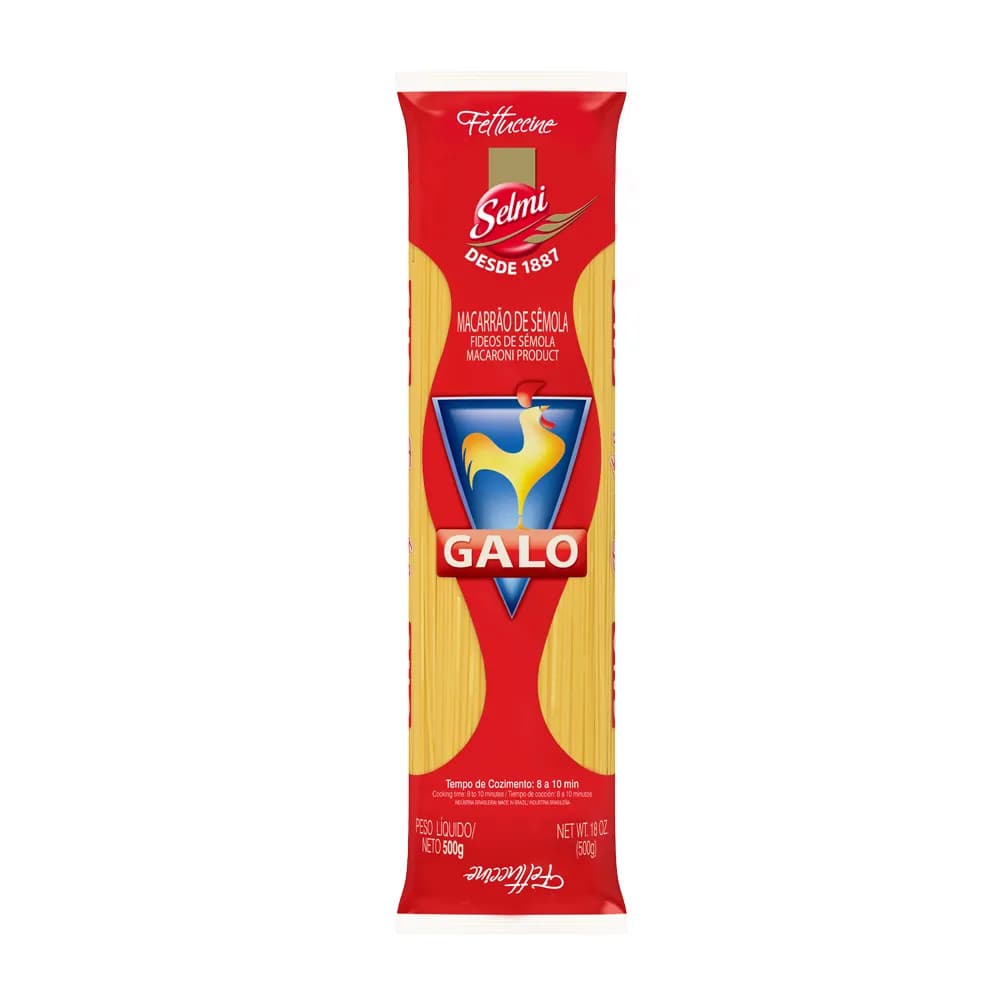 MACARRAO GALO 500G SEMOLA FETTUCCINE