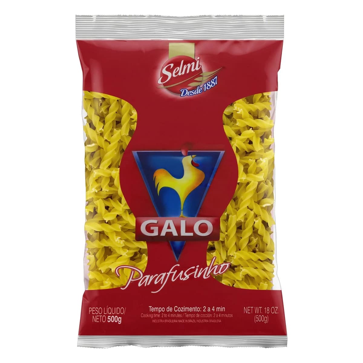 MACARRAO GALO 500G SEMOLA PARAFUSINHO
