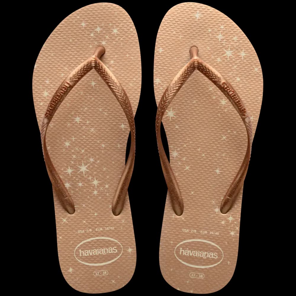SAND HAVAIANAS SLIM GLOSS BEGE PALHA 378