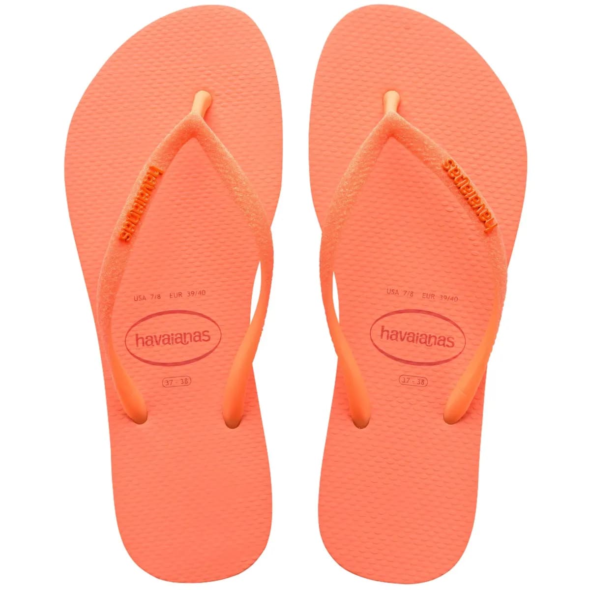SAND HAVAIANAS SLIM GLITER NEON CORAL 356