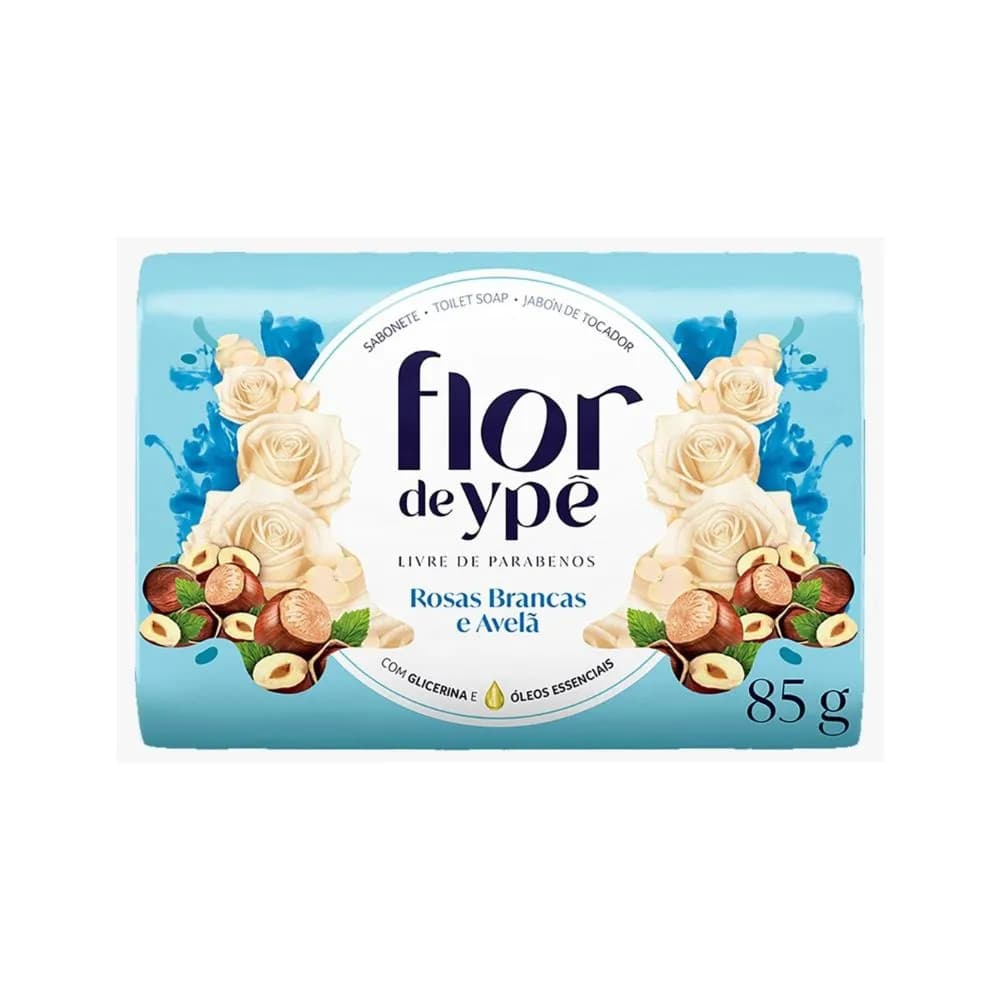 SABONETE FLOR DE YPE 85G ROSAS BRANCAS