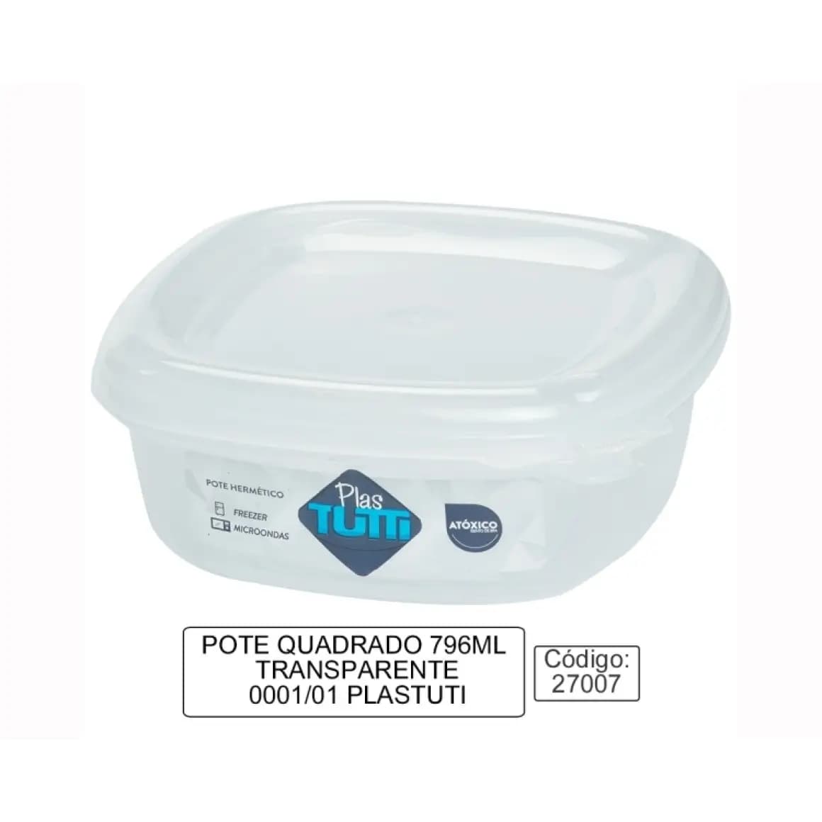 POTE PREMIUM QUADRADO COLOR PLAS TUTTI 796ML