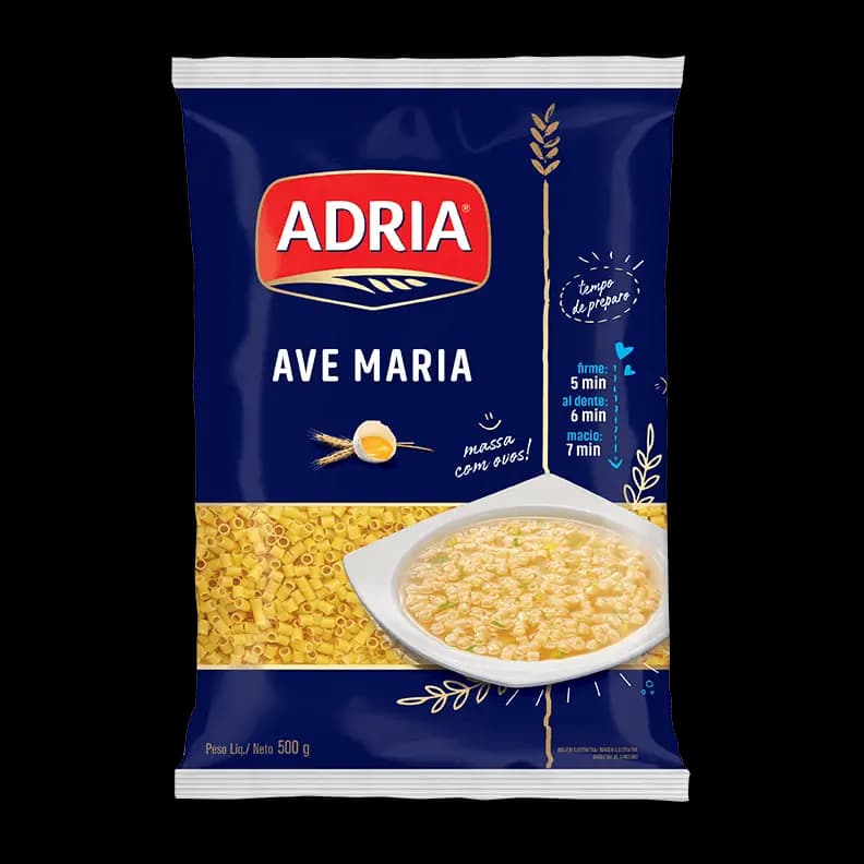 MACARRAO ADRIA 500G AVE MARIA C OVOS