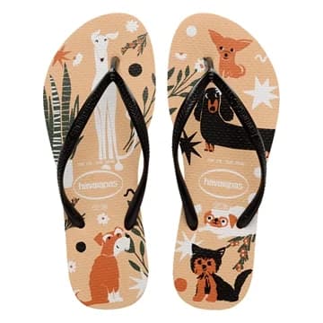 SAND HAVAIANAS SLIM PETS DOURADO 378