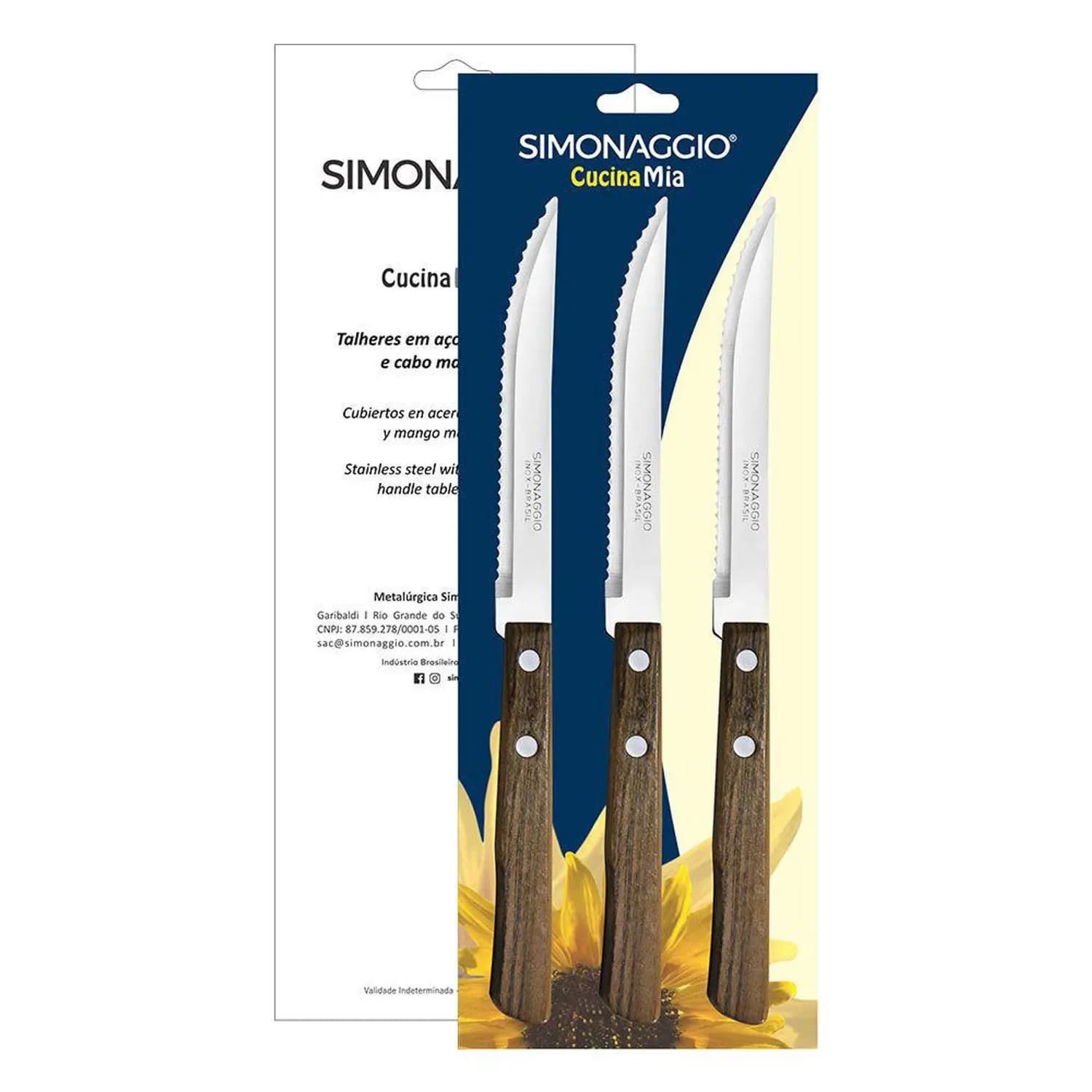 CONJ FACA CB MADEIRA SIMONAGGIO C3