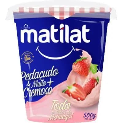 IOGURTE MATILAT 500G PEDACUDO MORANGO