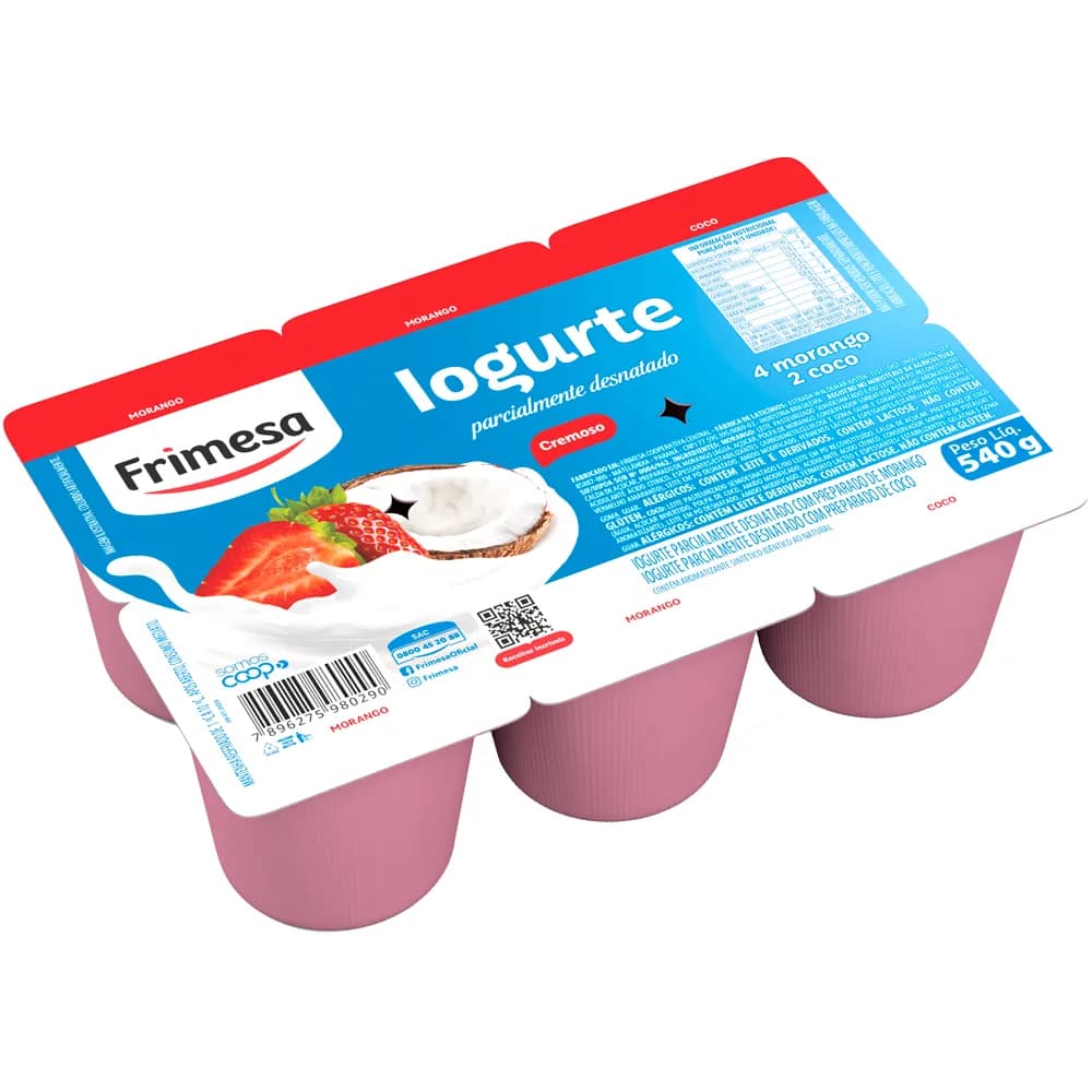 IOGURTE POLPA FRIMESA 540G MORANGO COCO
