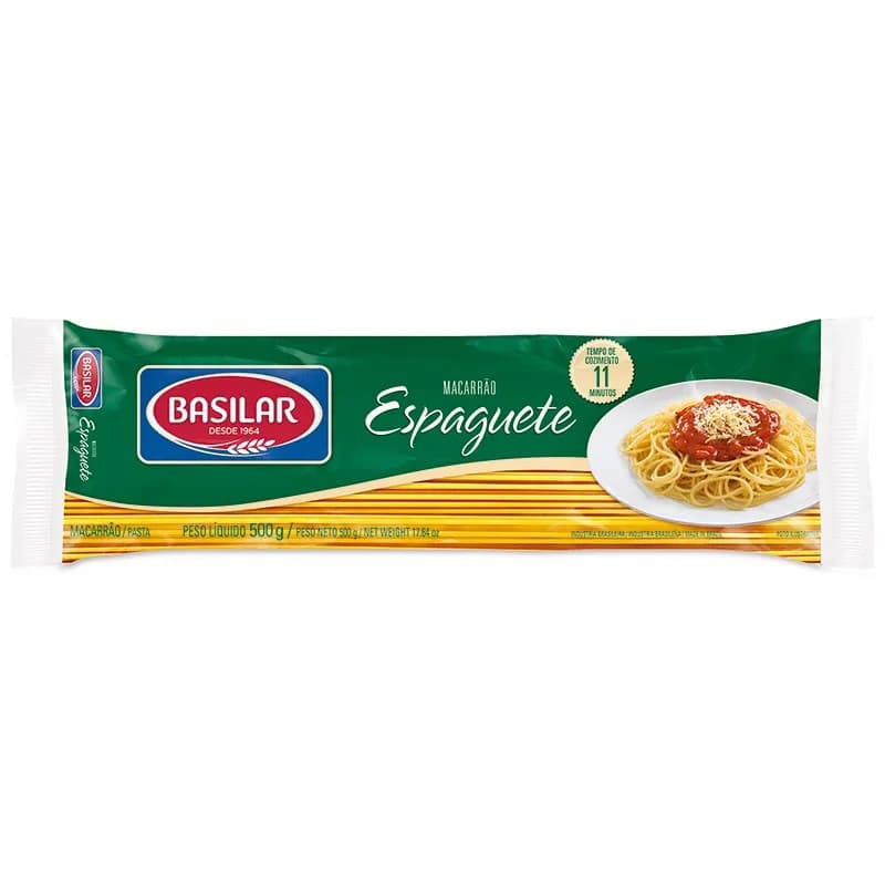 MACARRAO BASILAR SEMOLADO ESPAGUETE 500G