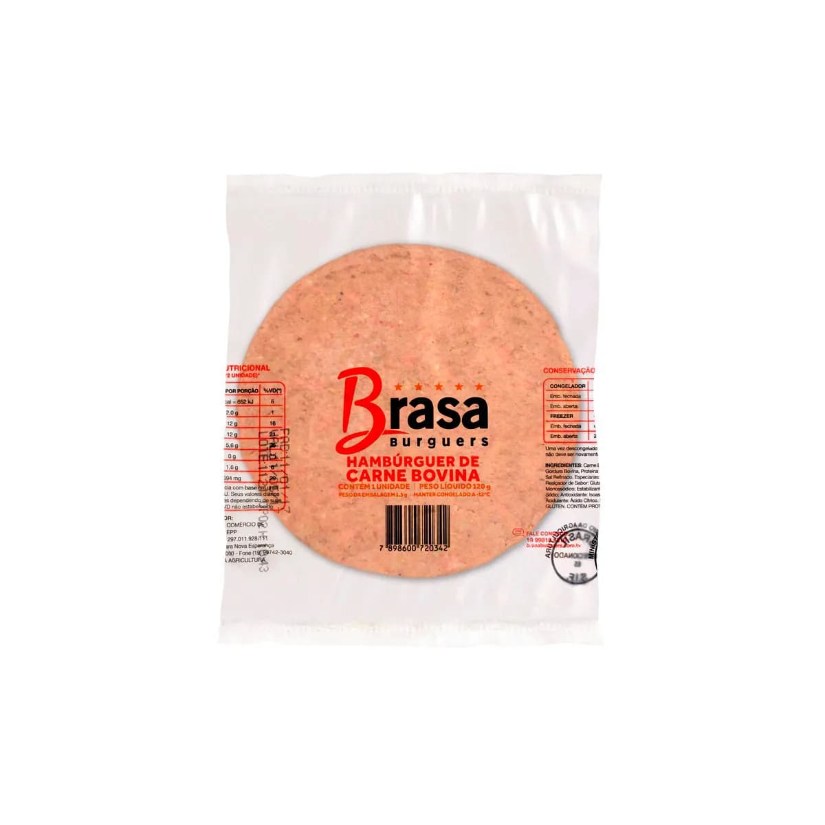 HAMBURGUER BRASA BURGUER 120G