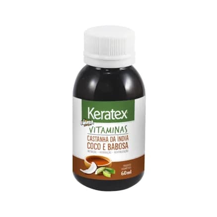 OLEO CAPILAR KERATEX 60ML COCO E BABOSA