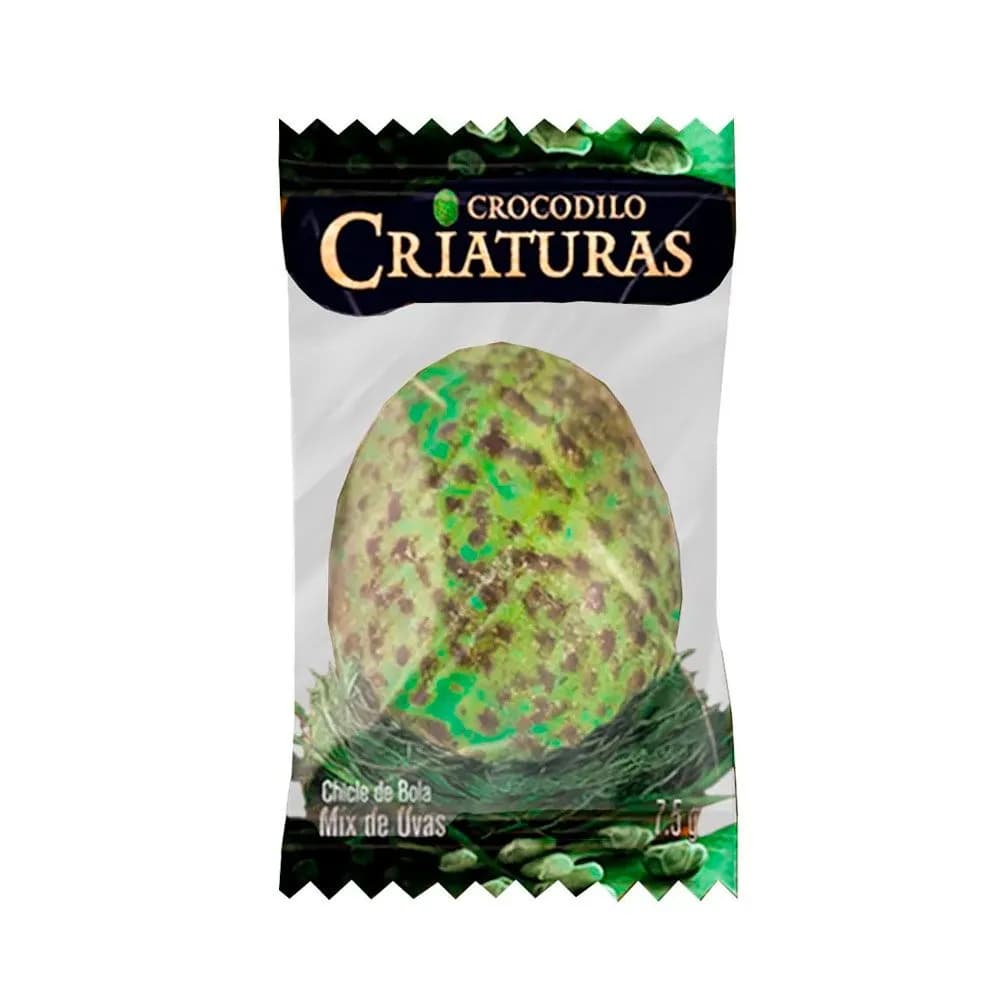 CHICLE CRIATURA OVO 75G CROCODILO MIX UVAS