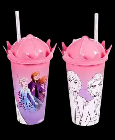 COPO SHAKE CANUDO COROA FROZEN 500ML