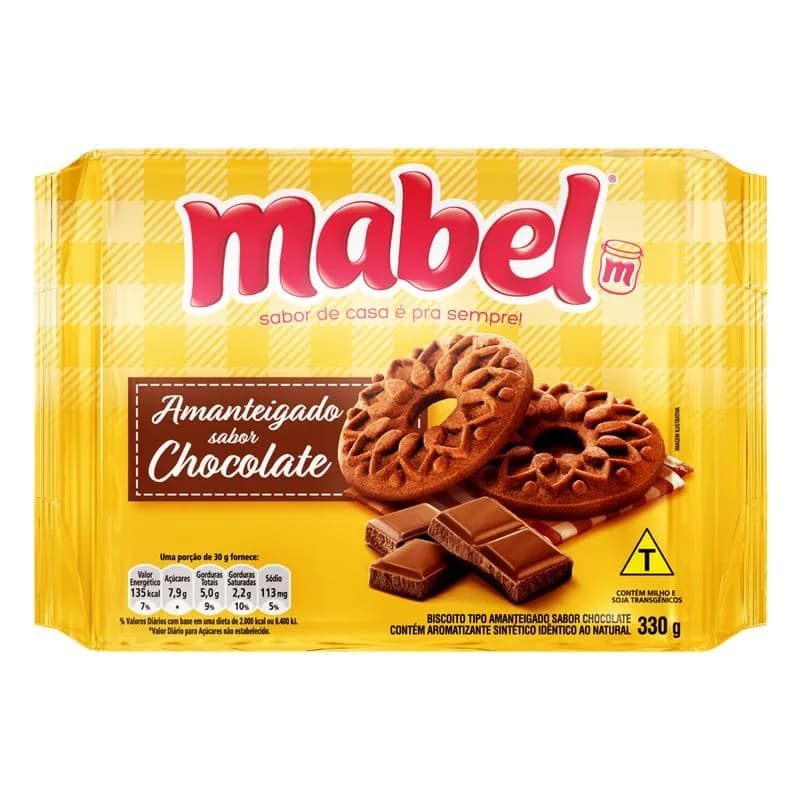 BISC MABEL AMANTEIGADO 330G CHOCO
