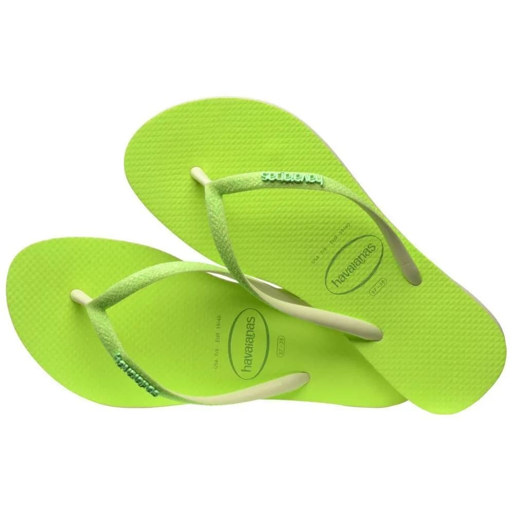 SAND HAVAIANAS SLIM GLITER NEON LIMA 356