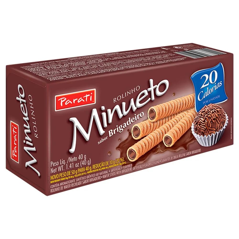 ROLINHO WAFER MINUETO 40G BRIGADEIRO