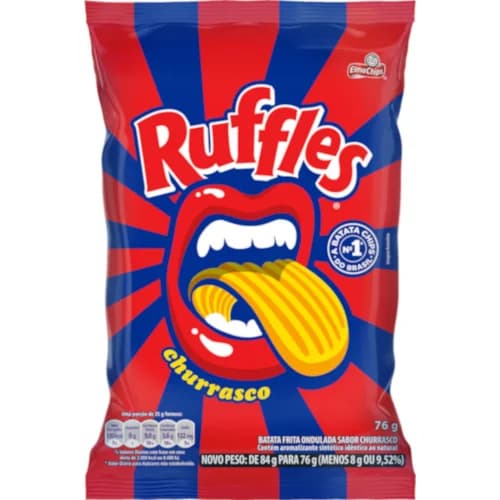 BATATA RUFFLES 76G CHURRASCO