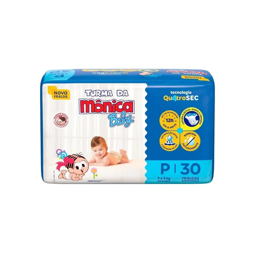 FRALDA DESC TURMA DA MONICA BABY P C30