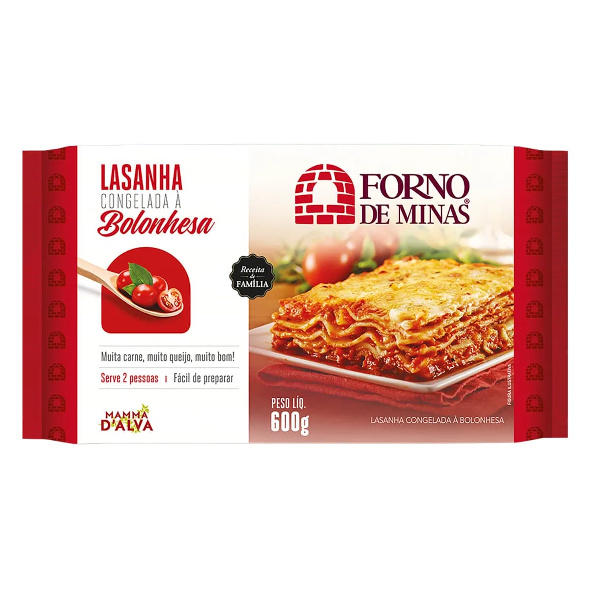 LASANHA FORNO DE MINAS 600G BOLONHESA