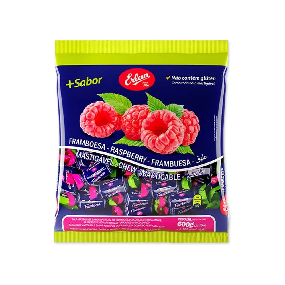 BALA MASTIG ERLAN 400G FRAMBOESA