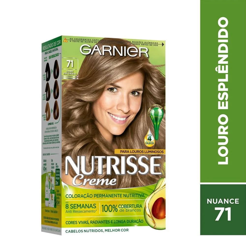 TINTURA CABELO GARNIER NUTRISSE CREME 7.1 LOURO ESPLENDIDO