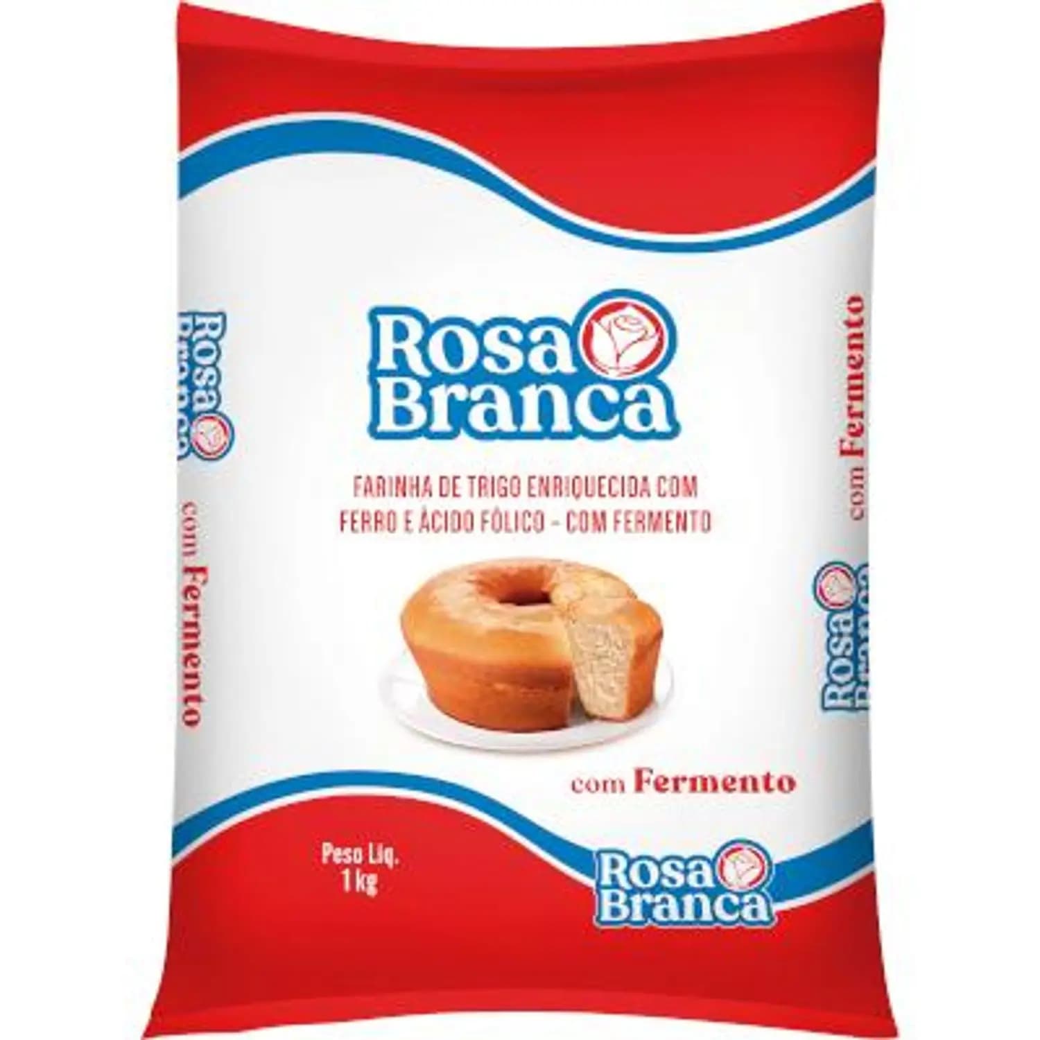FARINHA DE TRIGO ROSA BRANCA COM FERMENTO 1KG